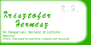krisztofer hernesz business card